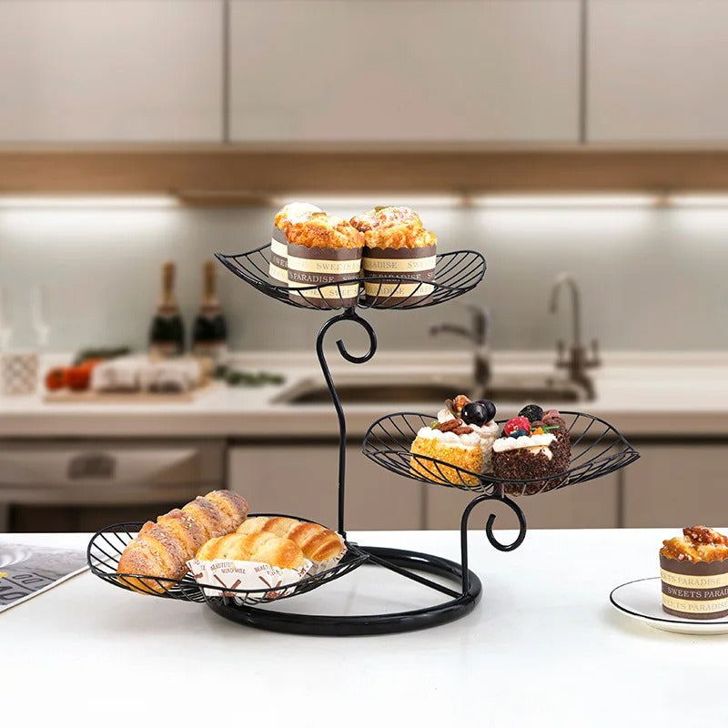 Fruteira de Mesa Moderna e Elegante 3 Andares