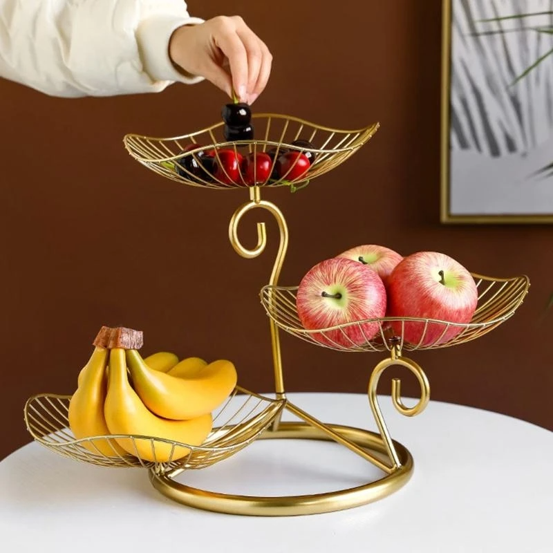 Fruteira de Mesa Moderna e Elegante 3 Andares