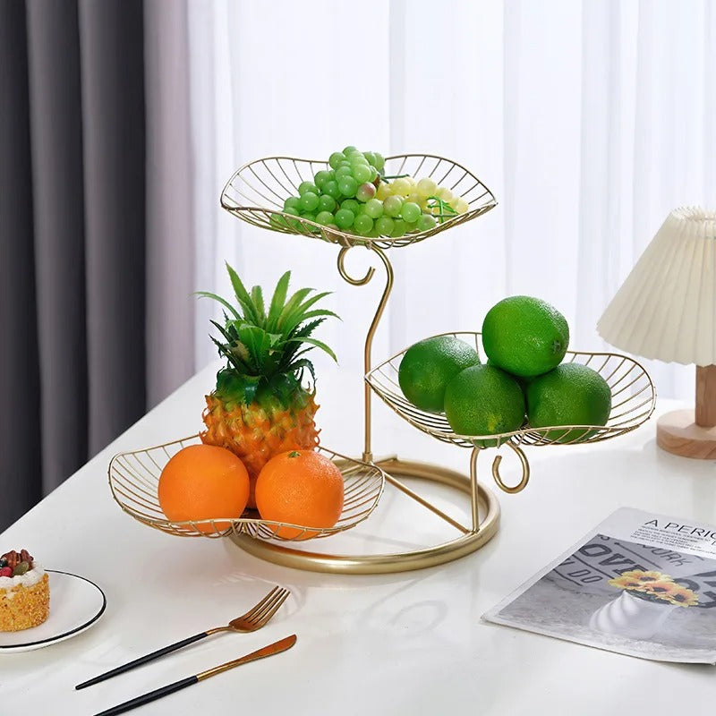 Fruteira de Mesa Moderna e Elegante 3 Andares