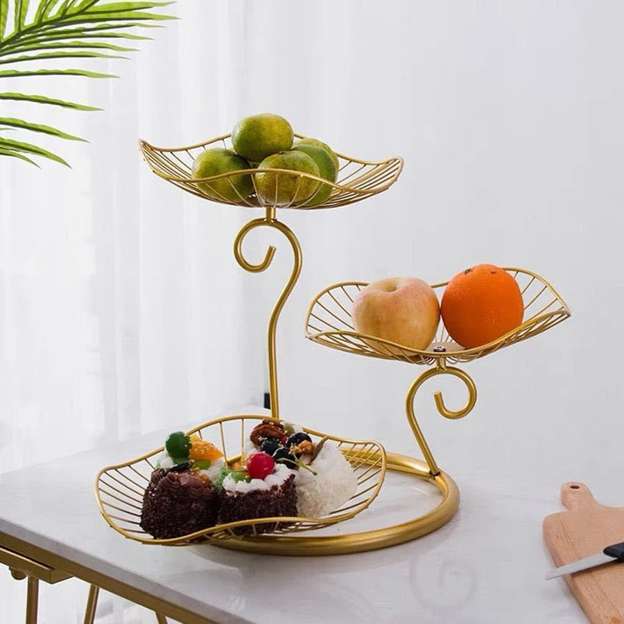 Fruteira de Mesa Moderna e Elegante 3 Andares