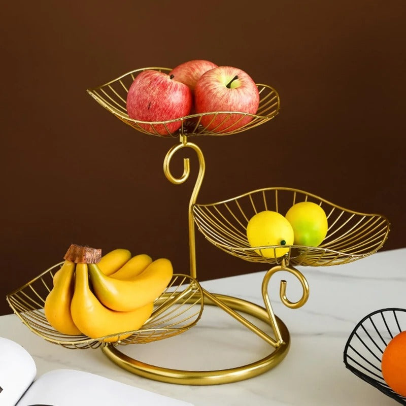 Fruteira de Mesa Moderna e Elegante 3 Andares
