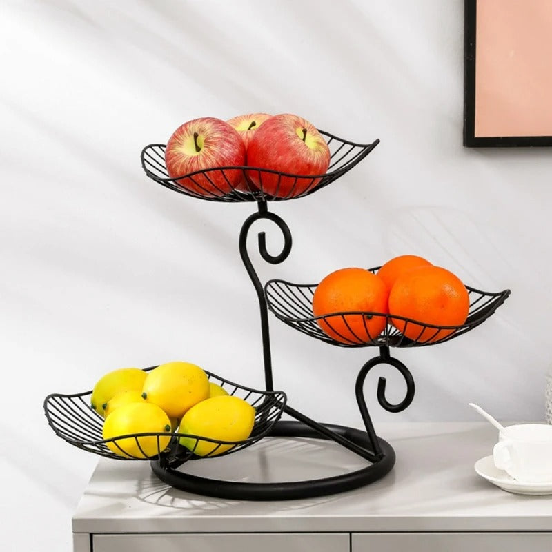Fruteira de Mesa Moderna e Elegante 3 Andares