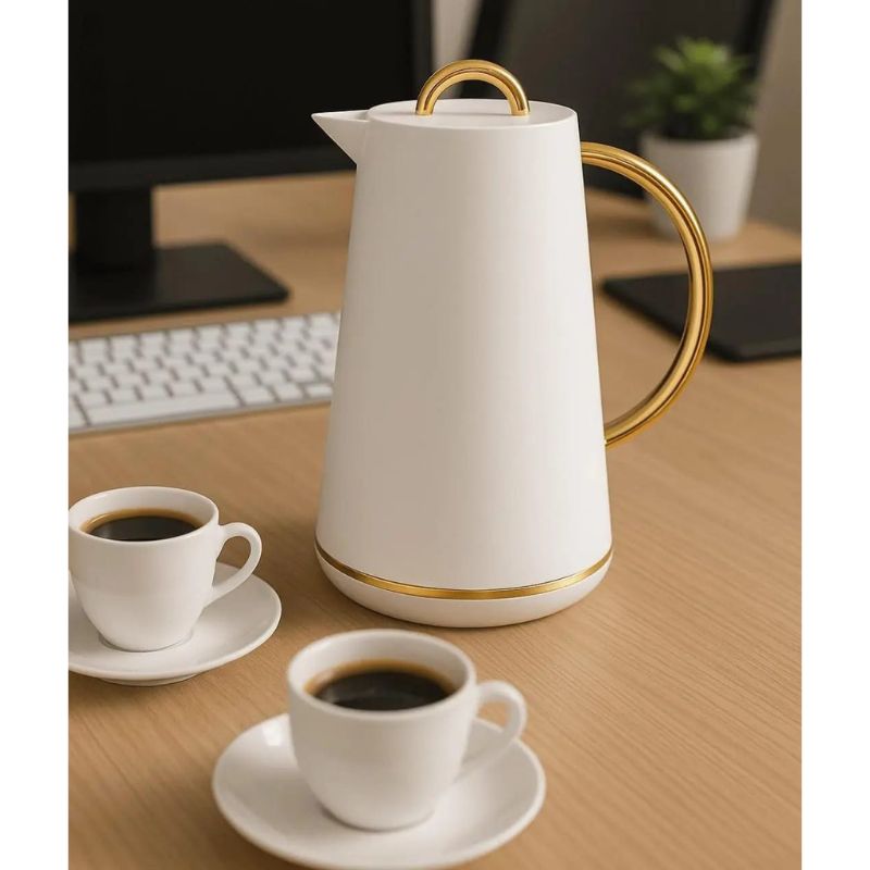 Garrafa Térmica de Café com Alça Dourada 1 Litro