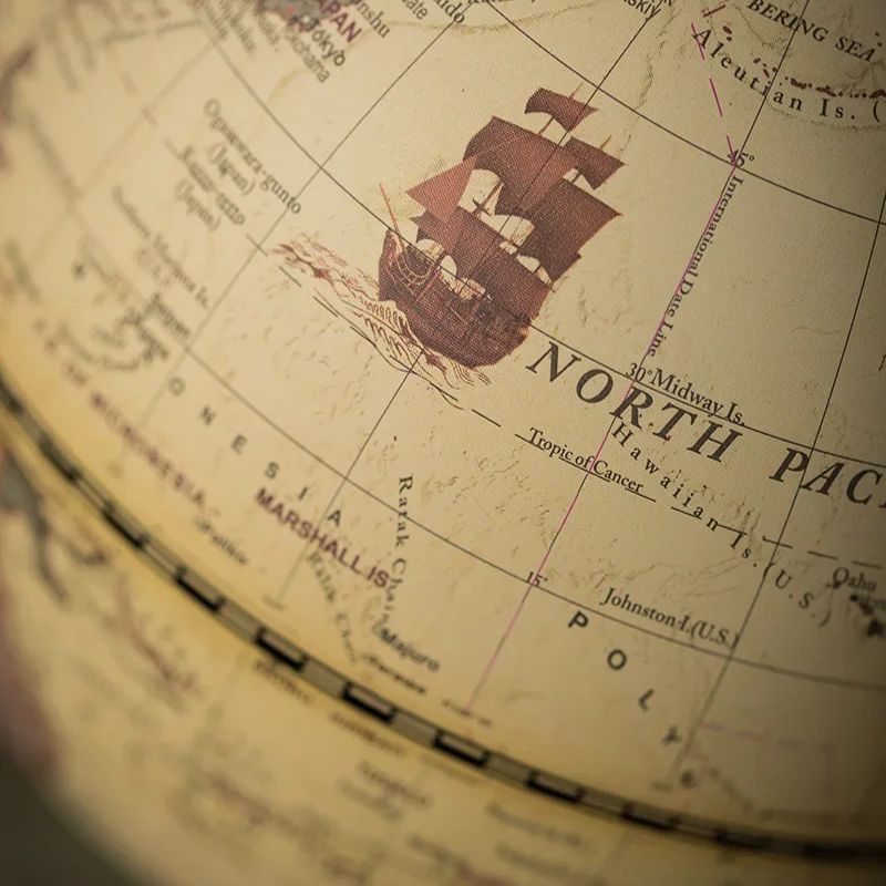 Globo Terrestre Decorativo com Mapa em Inglês para Mesa