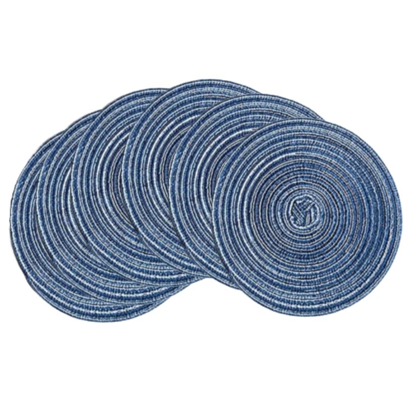 Jogo Americano Redondo de Linho 6 Unidades