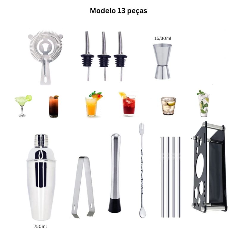 Kit Bartender/Caipirinha - 22Pcs