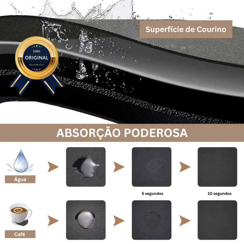 Tapete de Cozinha Antiderrapante e Super Absorvente