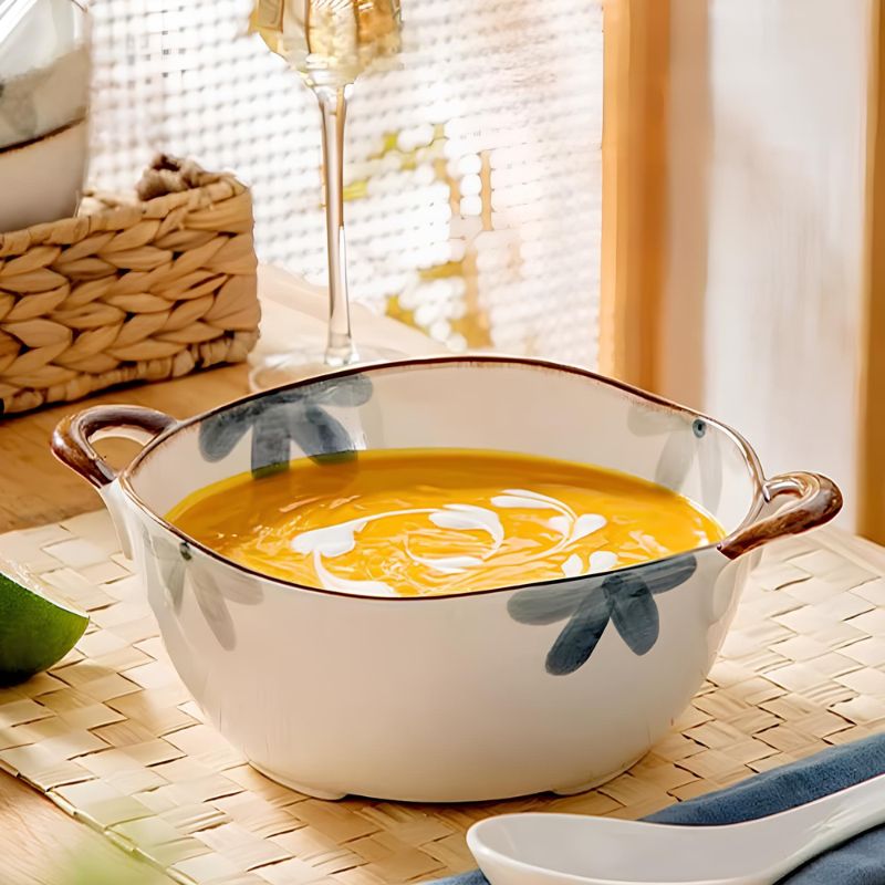 Tigela Bowl de Cerâmica para Caldos, Sopas, Saladas, Macarrão