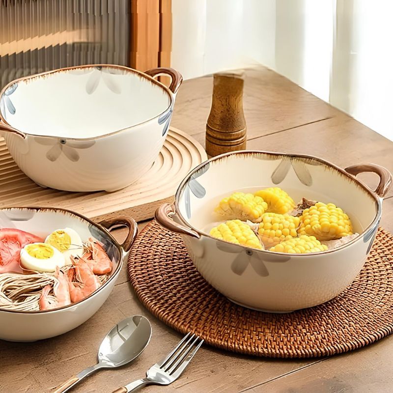 Tigela Bowl de Cerâmica para Caldos, Sopas, Saladas, Macarrão