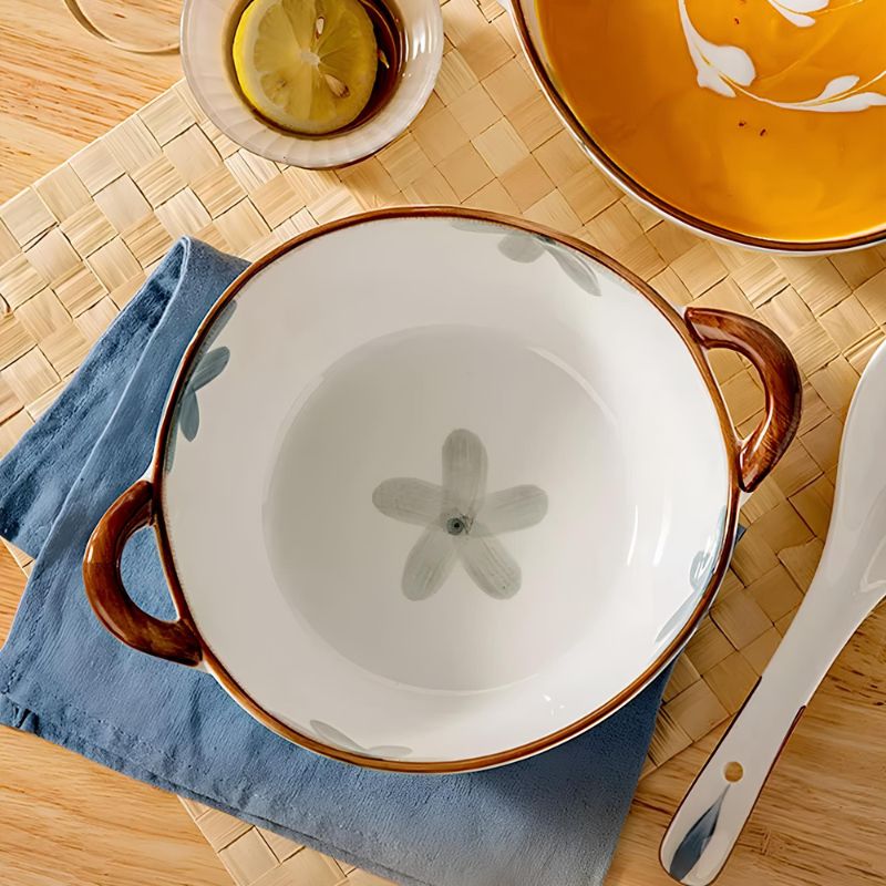 Tigela Bowl de Cerâmica para Caldos, Sopas, Saladas, Macarrão