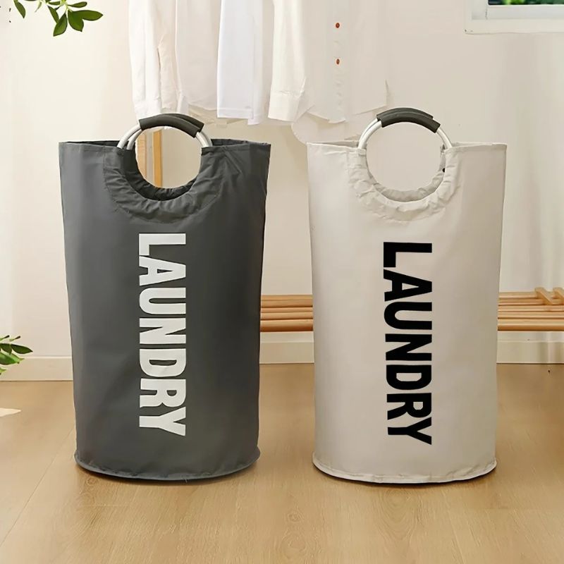 Cesto de Roupa Suja com Alça Dobrável