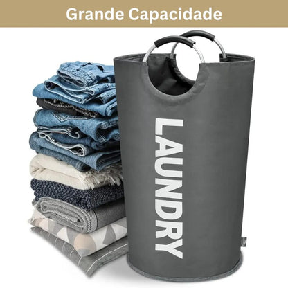 Cesto de Roupa Suja com Alça Dobrável