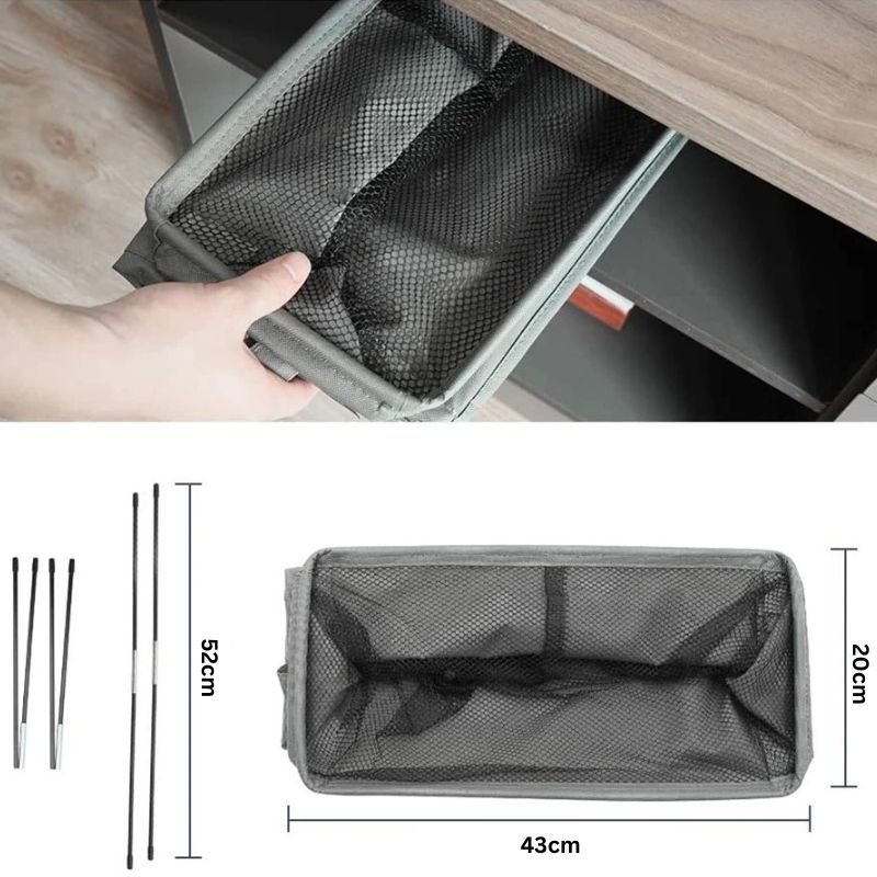 Cesto de Roupa Suja Dobrável com Rodinhas