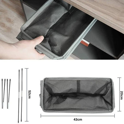 Cesto de Roupa Suja Dobrável com Rodinhas