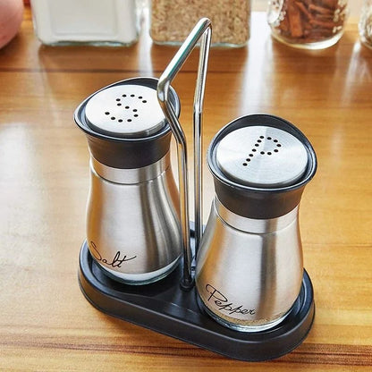 Conjunto de Saleiro e Pimenteiro com Suporte