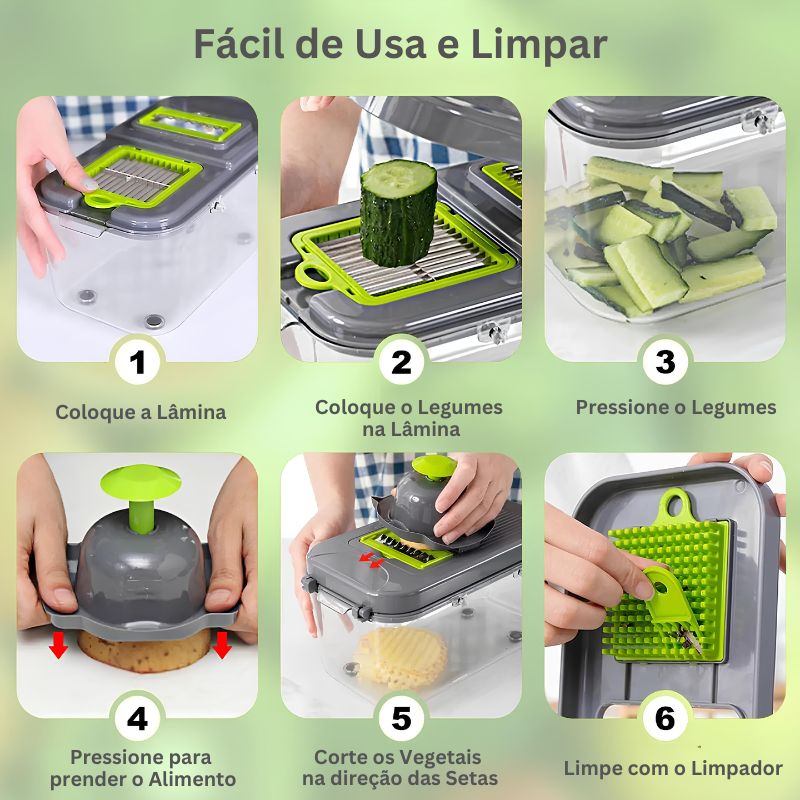 Cortador de Legumes Multifuncional 22 em 1