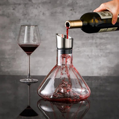 Decanter de Vinho Iceberg com Aerador Inox