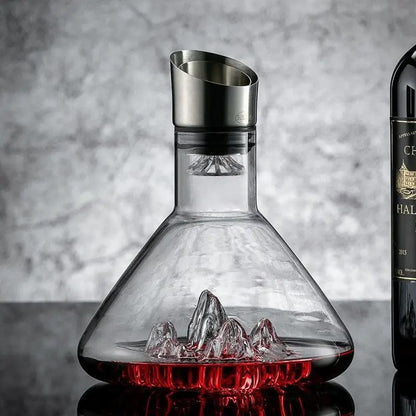 Decanter de Vinho Iceberg com Aerador Inox