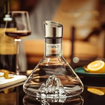 Decanter de Vinho Iceberg com Aerador Inox