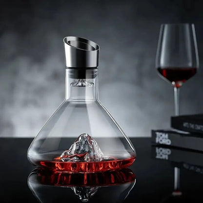 Decanter de Vinho Iceberg com Aerador Inox