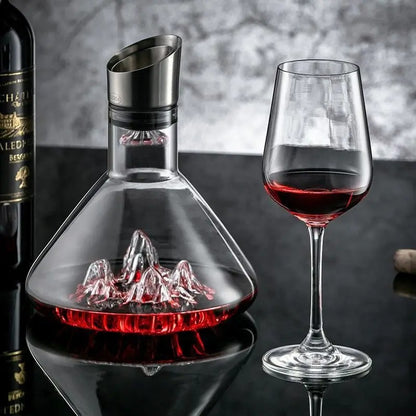 Decanter de Vinho Iceberg com Aerador Inox