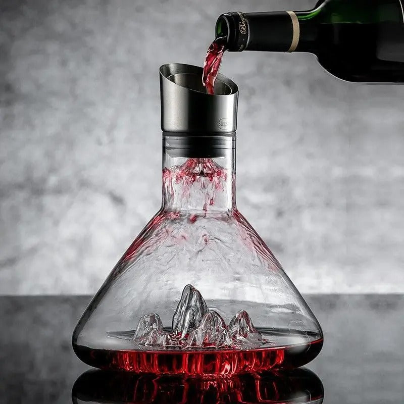 Decanter de Vinho Iceberg com Aerador Inox