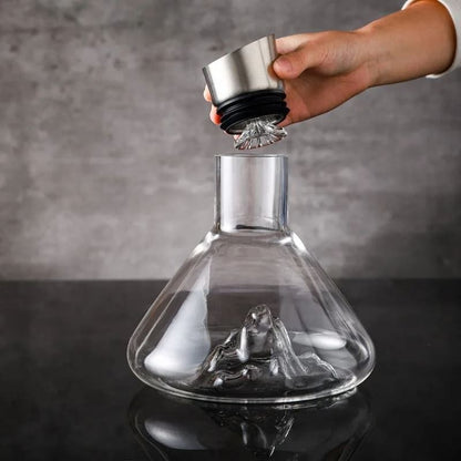 Decanter de Vinho Iceberg com Aerador Inox