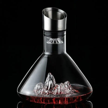 Decanter de Vinho Iceberg com Aerador Inox