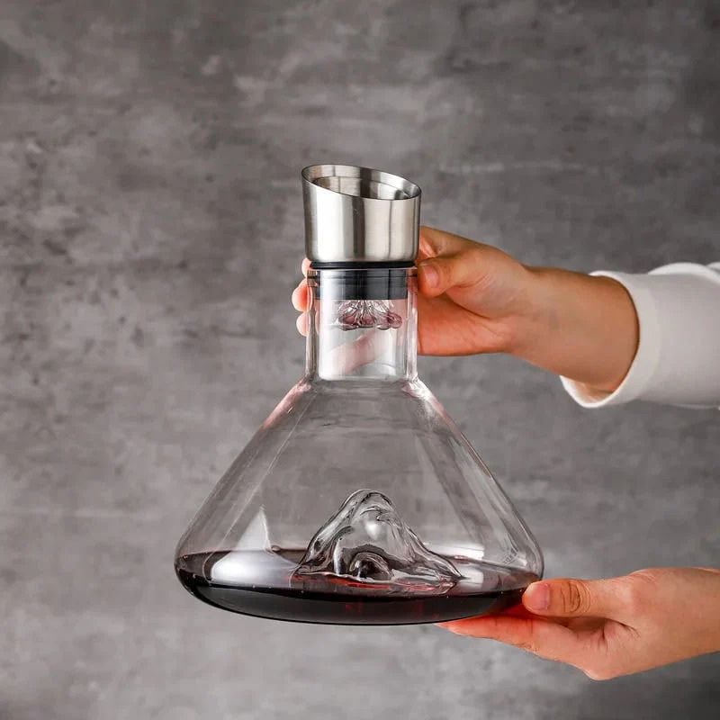 Decanter de Vinho Iceberg com Aerador Inox
