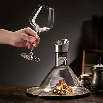 Decanter de Vinho Iceberg com Aerador Inox