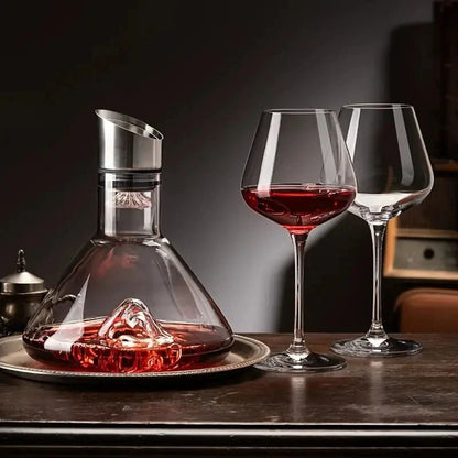 Decanter de Vinho Iceberg com Aerador Inox