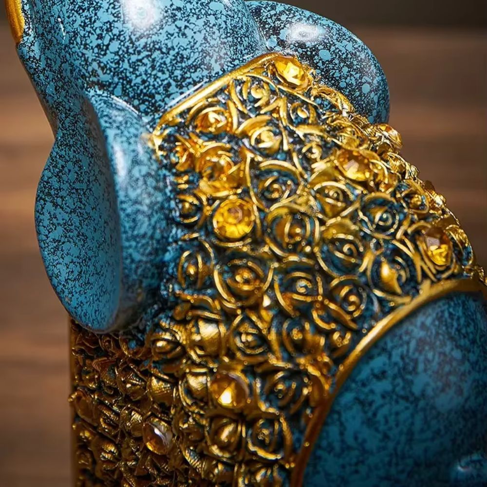 Escultura Decorativa Elefantes da Prosperidade