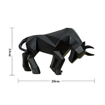 Estátua Touro Taurus Geométrica