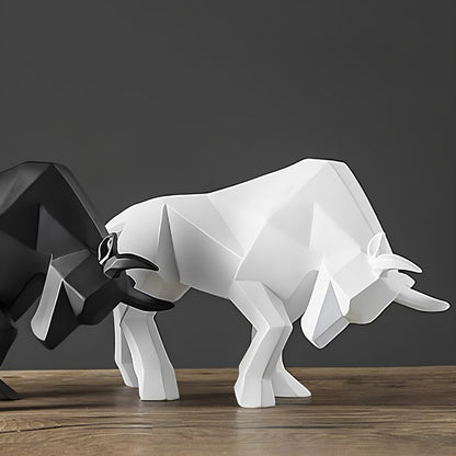 Estátua Touro Taurus Geométrica