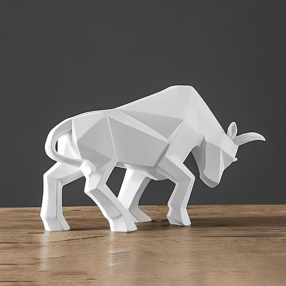 Estátua Touro Taurus Geométrica