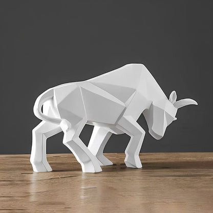 Estátua Touro Taurus Geométrica