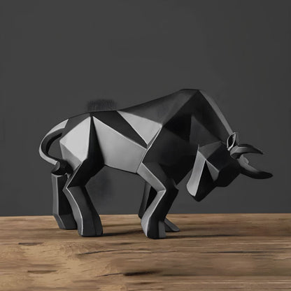 Estátua Touro Taurus Geométrica