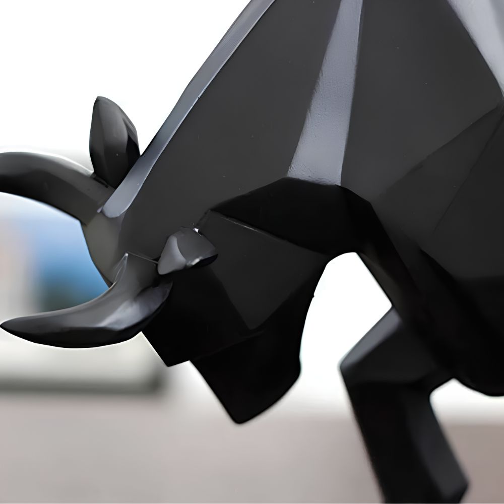Estátua Touro Taurus Geométrica