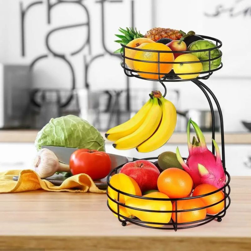 Fruteira de Mesa e Bancada Moderna e Elegante 2 Andares