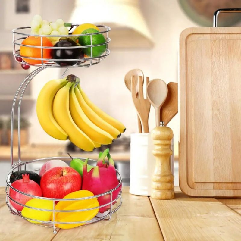 Fruteira de Mesa e Bancada Moderna e Elegante 2 Andares