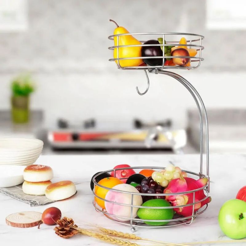 Fruteira de Mesa e Bancada Moderna e Elegante 2 Andares