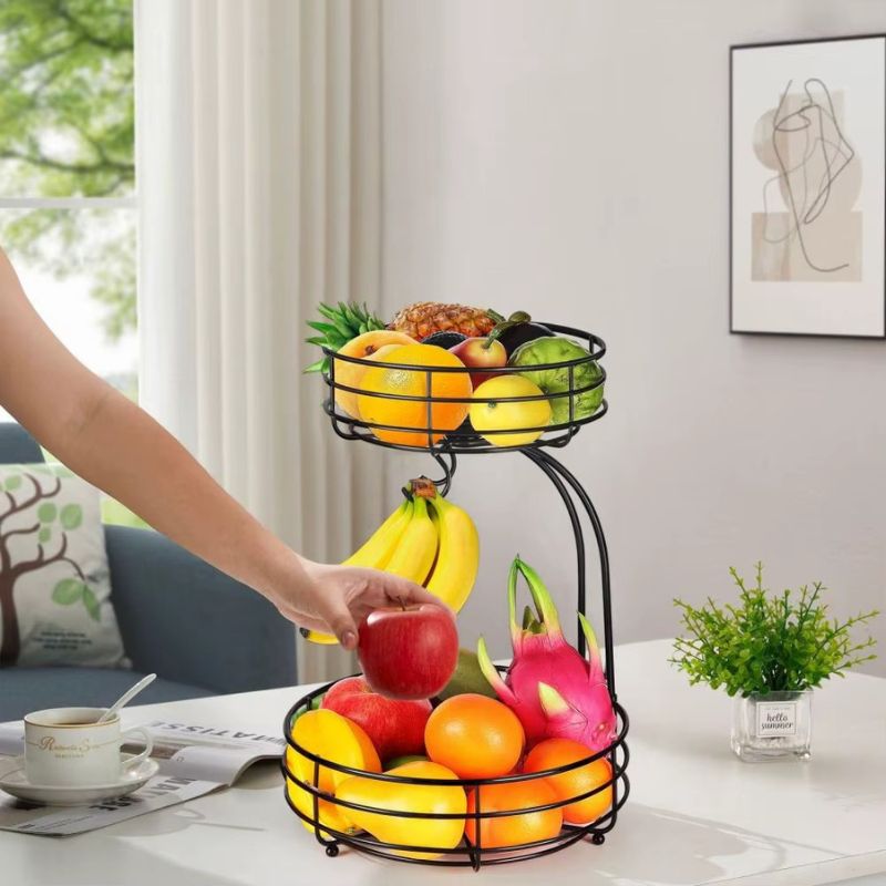 Fruteira de Mesa e Bancada Moderna e Elegante 2 Andares