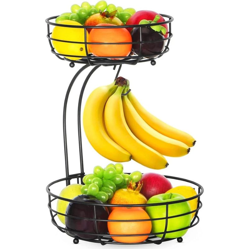 Fruteira de Mesa e Bancada Moderna e Elegante 2 Andares