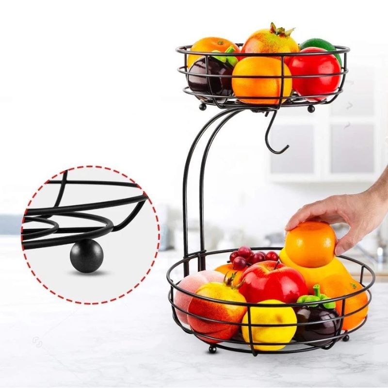 Fruteira de Mesa e Bancada Moderna e Elegante 2 Andares