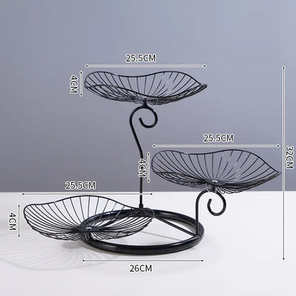 Fruteira de Mesa Moderna e Elegante 3 Andares